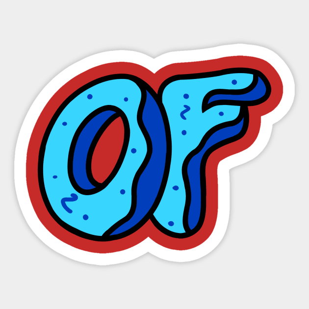 blue odd future donut hoodie Sticker by MemeTeam